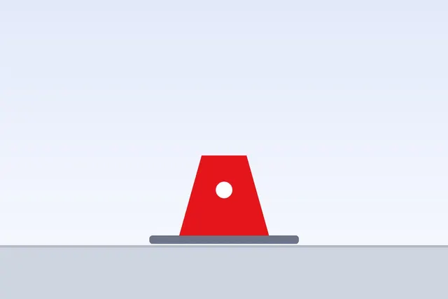Raised parking lock arm blocking a reserved parking bay